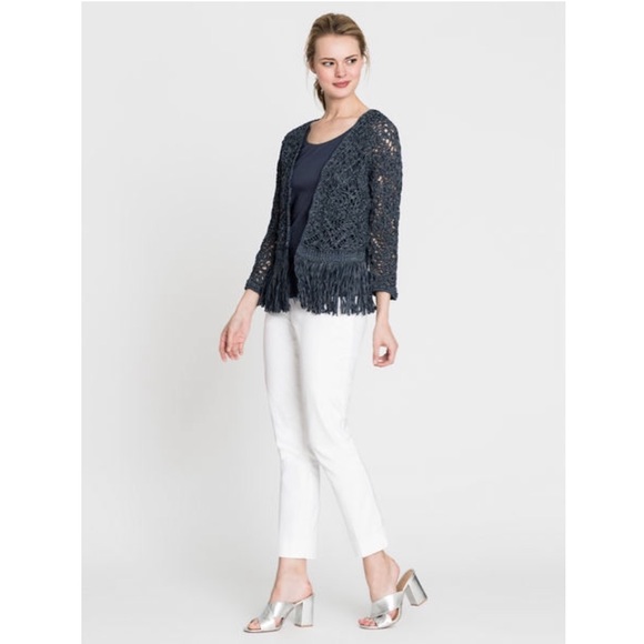 NIC+ZOE FIJI WAVES FRINGE JACKET size M - Picture 5 of 7